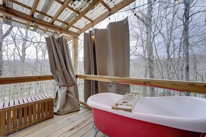House (1 Bedroom) | Front of property - Cozy Cosby Couples Retreat: Fire Pit, Soaking Tub (Cosby)