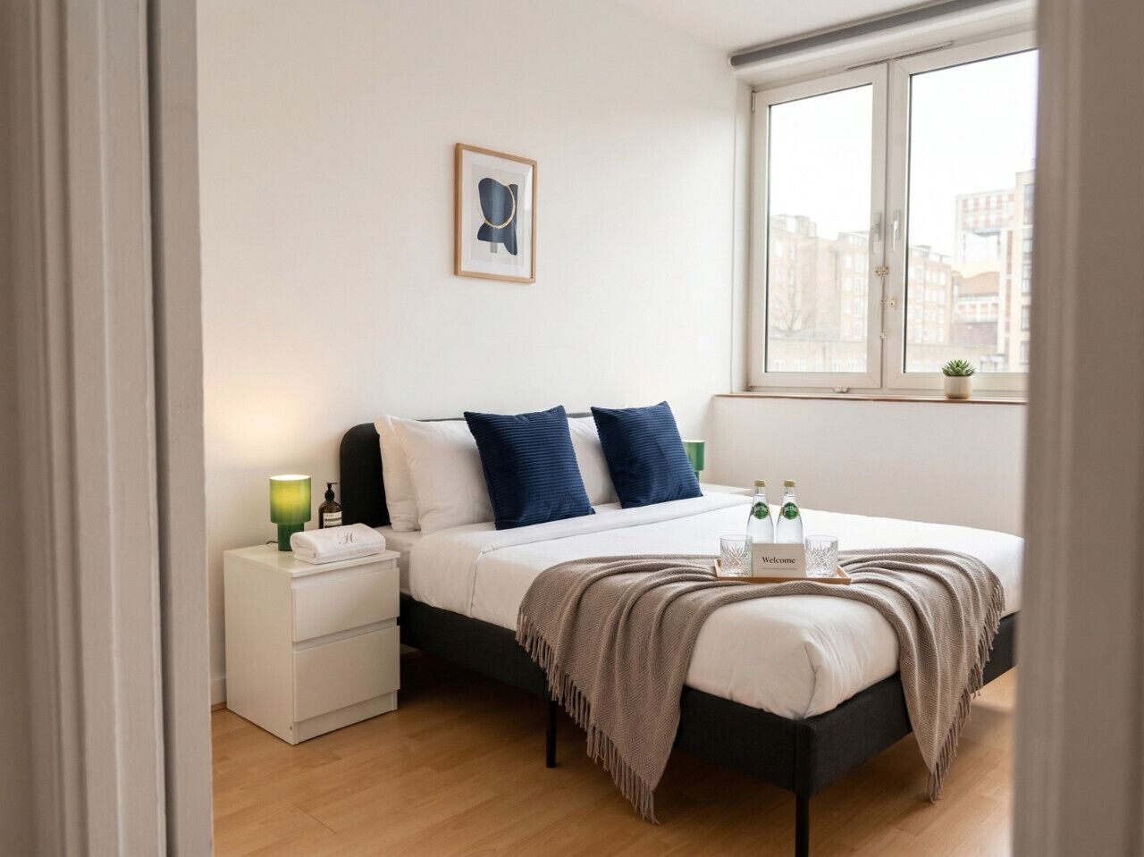 Iron/ironing board, travel crib, WiFi, bed sheets