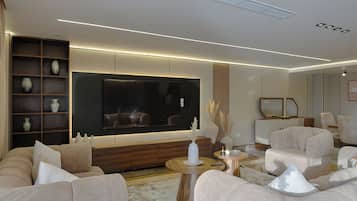 Executive Apartment, 4 Bedrooms, Air conditioning, River View | Living area