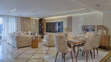 LĂ€genhet Executive - 4 sovrum - luftkonditionering - utsikt mot floden | Restauranger