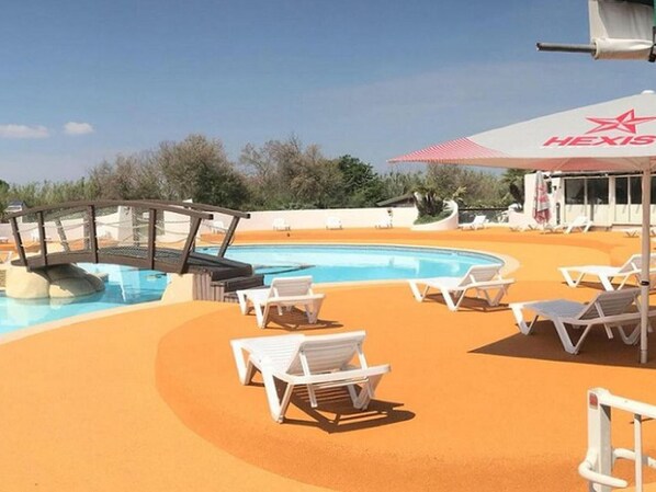 Pool - Mobile home with terrace - 8 guests (Lattes)