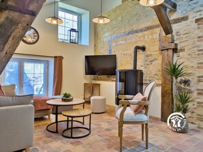 Living area - Cottage with private pool - 6 guests (Bouchamps-lès-Craon)
