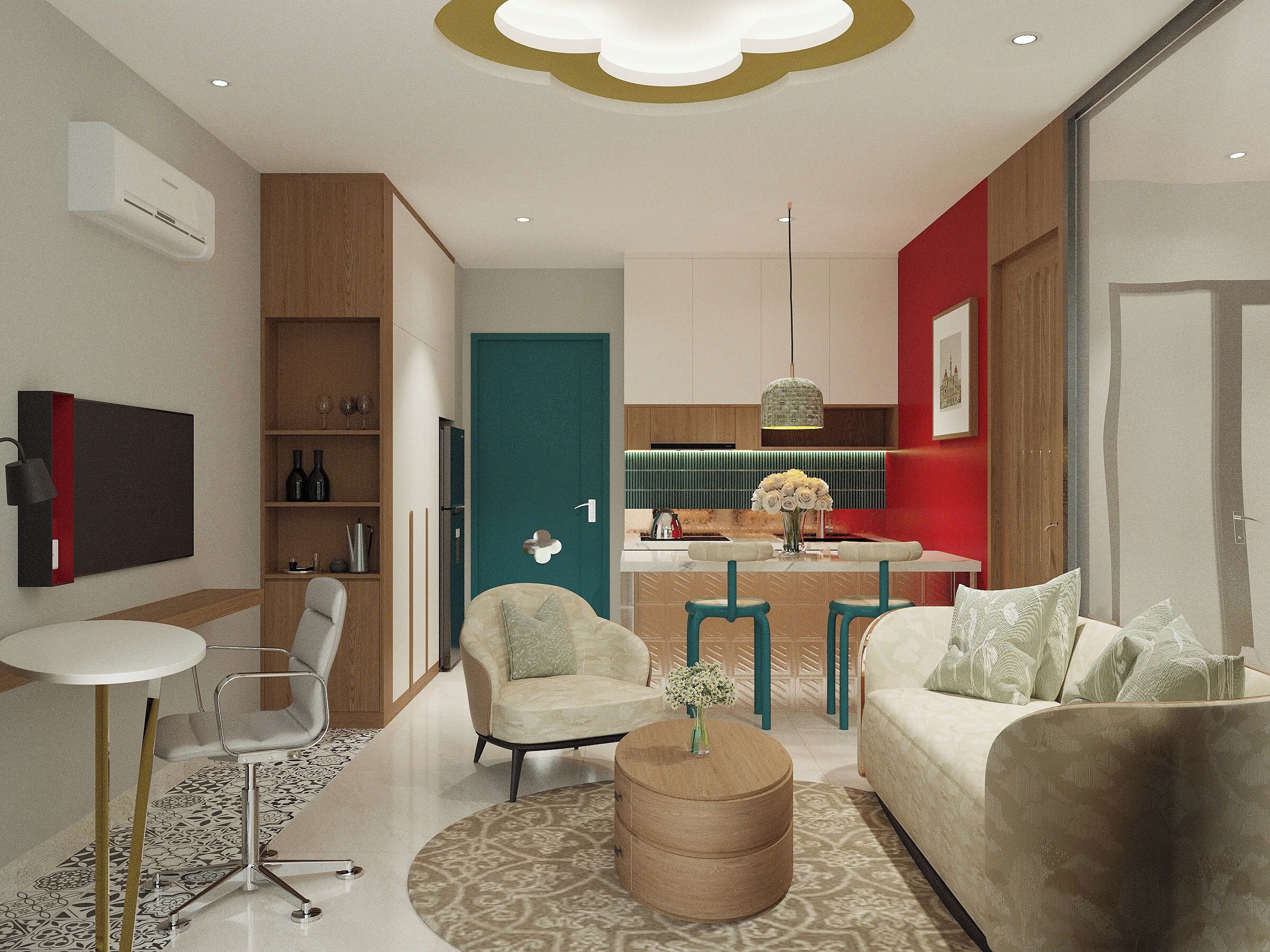 Deluxe Suite, City View | Ruang tamu