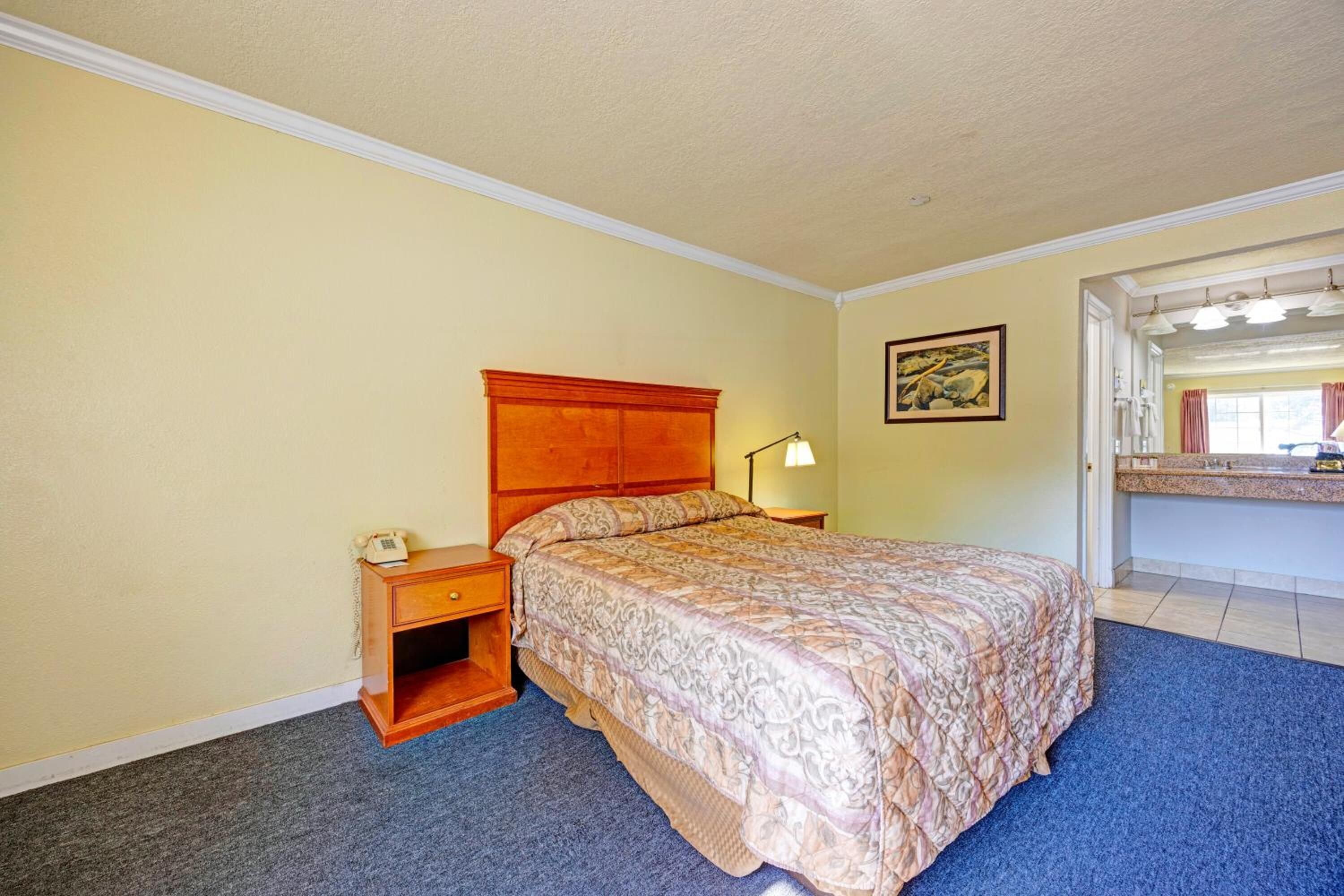 Drift off comfortably in a simple, quiet sleeping space.