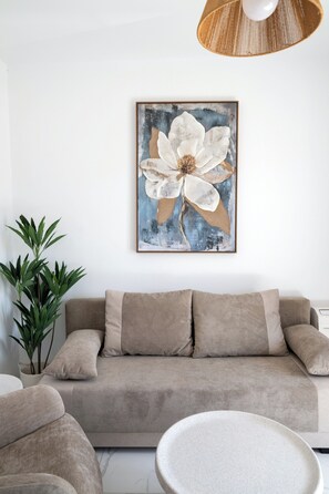 Deluxe Apartment, Mountain View | Living area - Urban Nest Collection Modern CityLiving  (Lefkada)