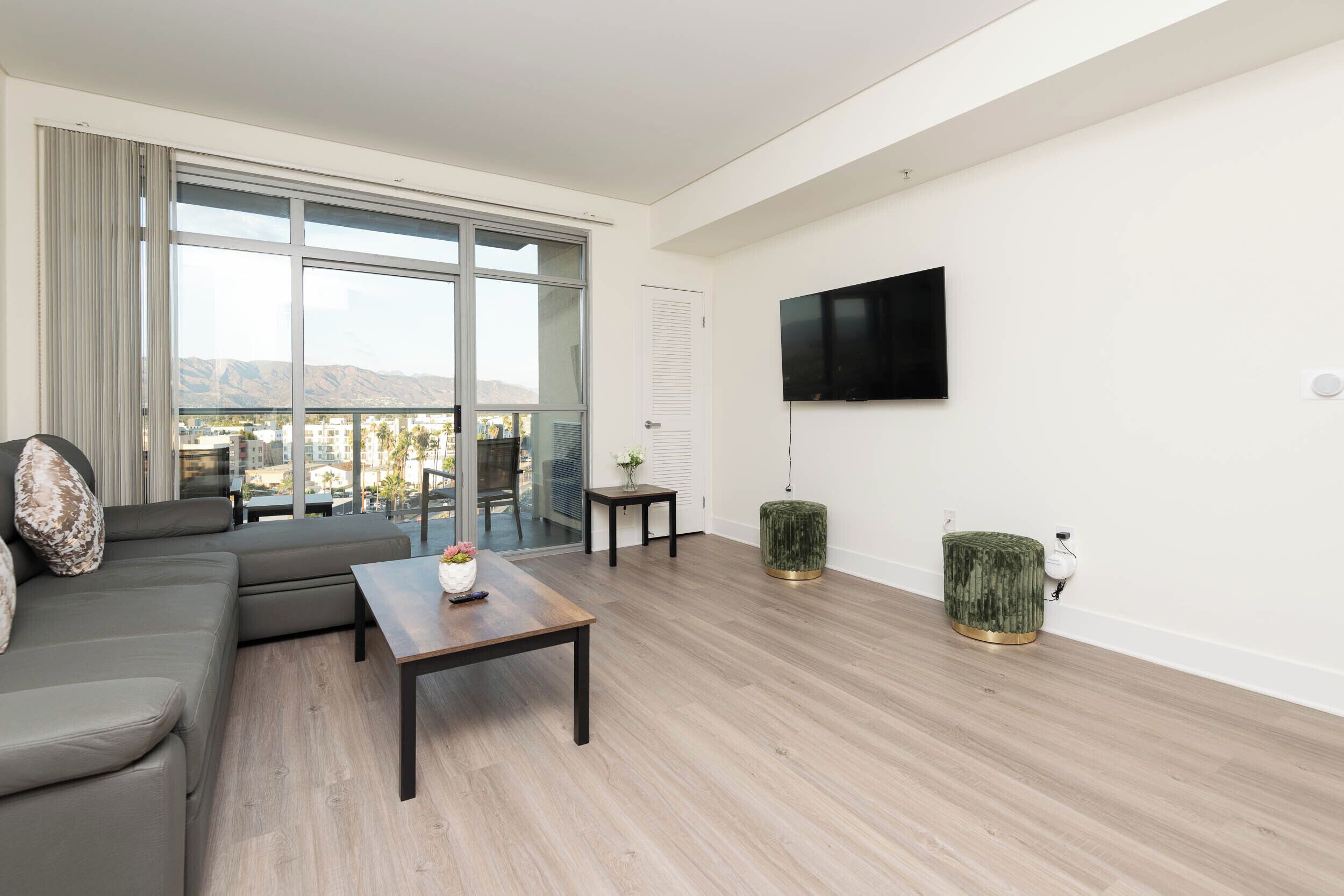 Luxury-Apartment, 1 Schlafzimmer, eigener Pool, Bergblick | Wohnbereich