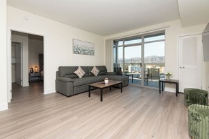 Luxury Apartment, 1 Bedroom, Private Pool, Mountain View | Living area