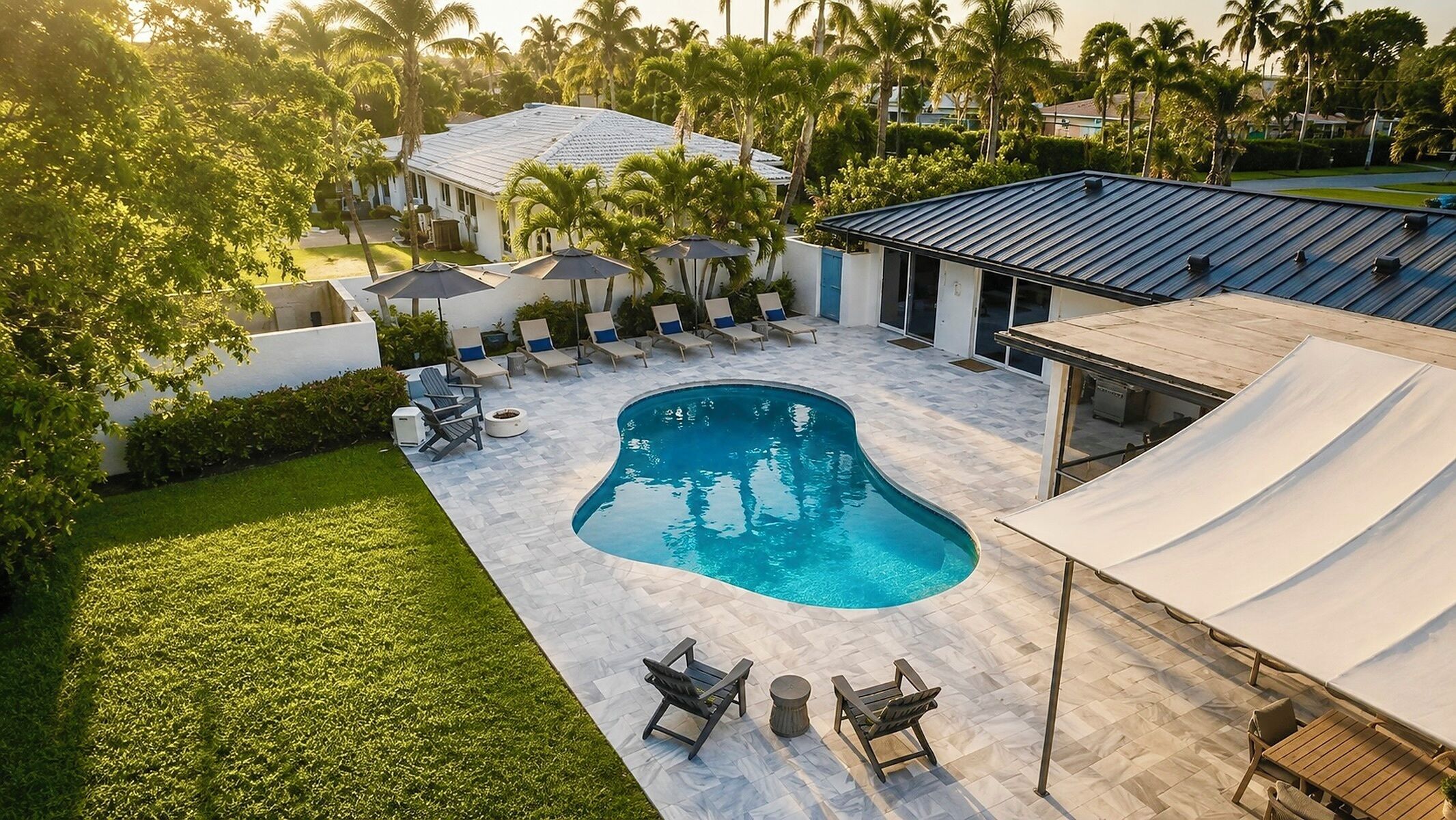 A heated pool