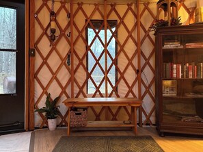 Interior - Cozy Moonship Yurt in the woods (West Rutland)