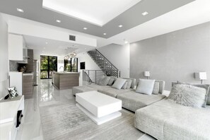 Living area - Modern Miami Oasis Private Rooftop Pool and Lounge (Bay Harbor Islands)