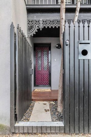 Exterior detail - Mias Place Victorian Terrace with Modern Comfort (Port Melbourne)