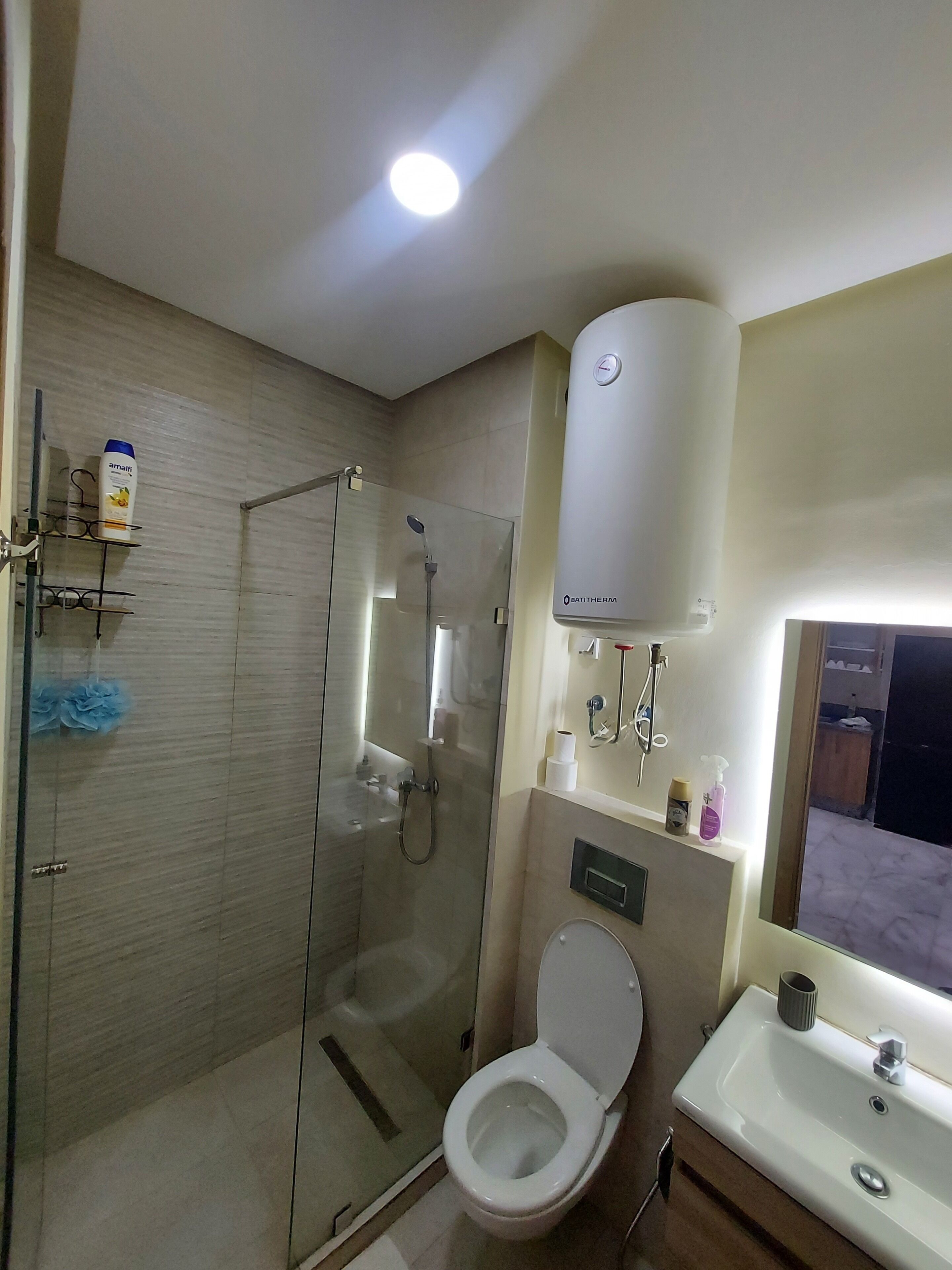 Towels, soap, toilet paper