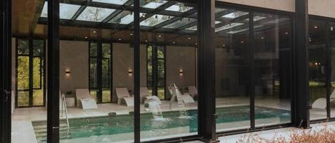 Indoor pool, a heated pool