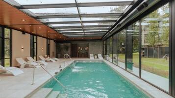 Indoor pool, a heated pool