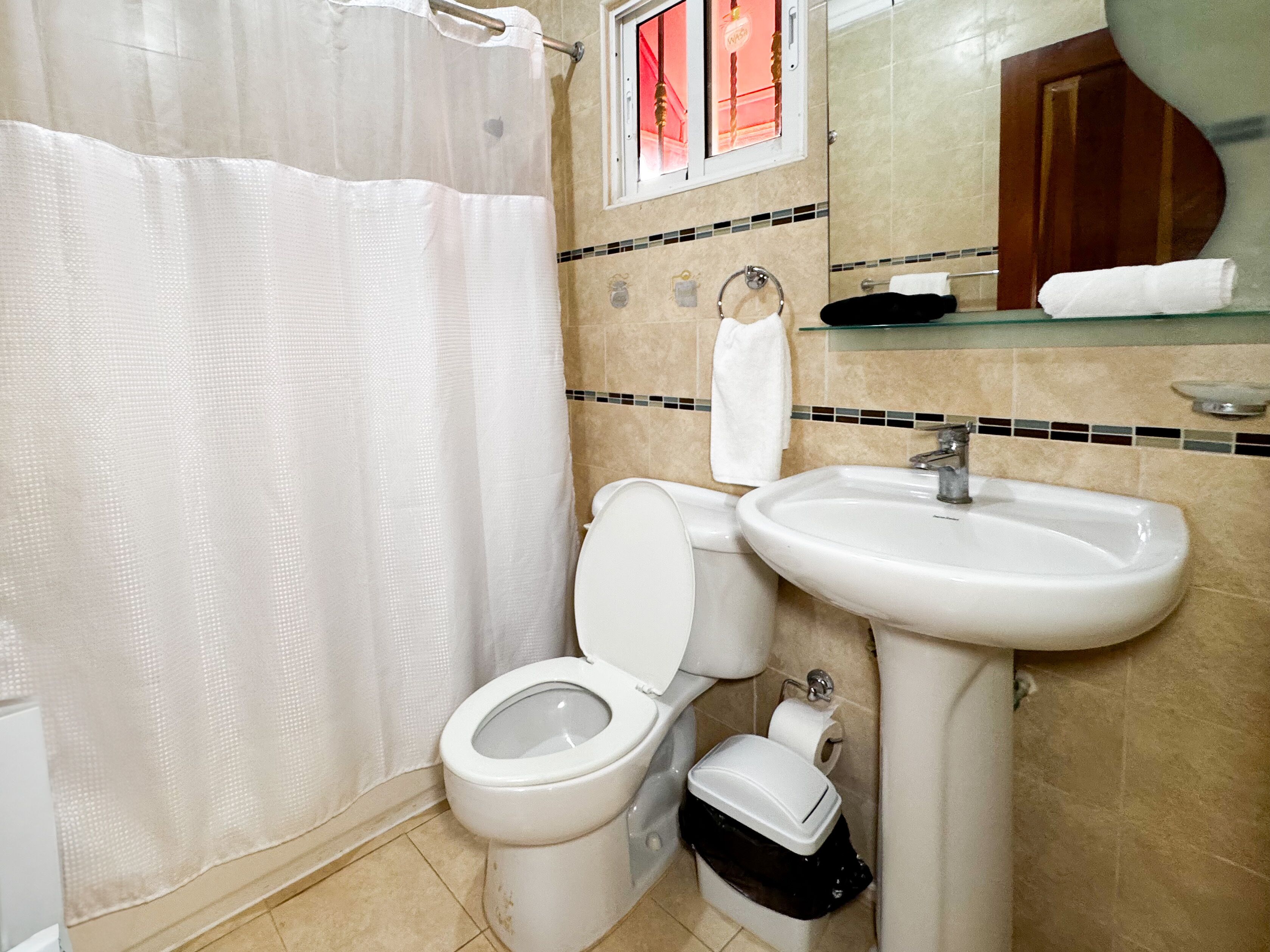 Towels, soap, toilet paper
