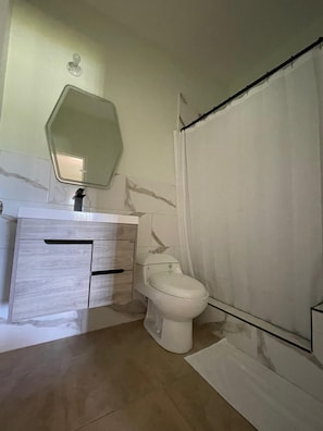 Towels, soap, toilet paper