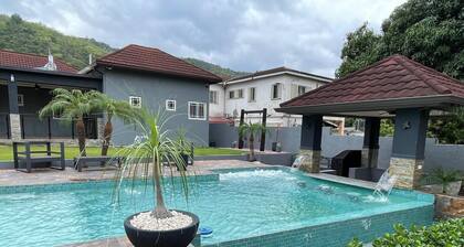 Private Kingston 6 Villa w/ Pool, Swim-Up Bar & Outdoor Kitchen Near Liguanea