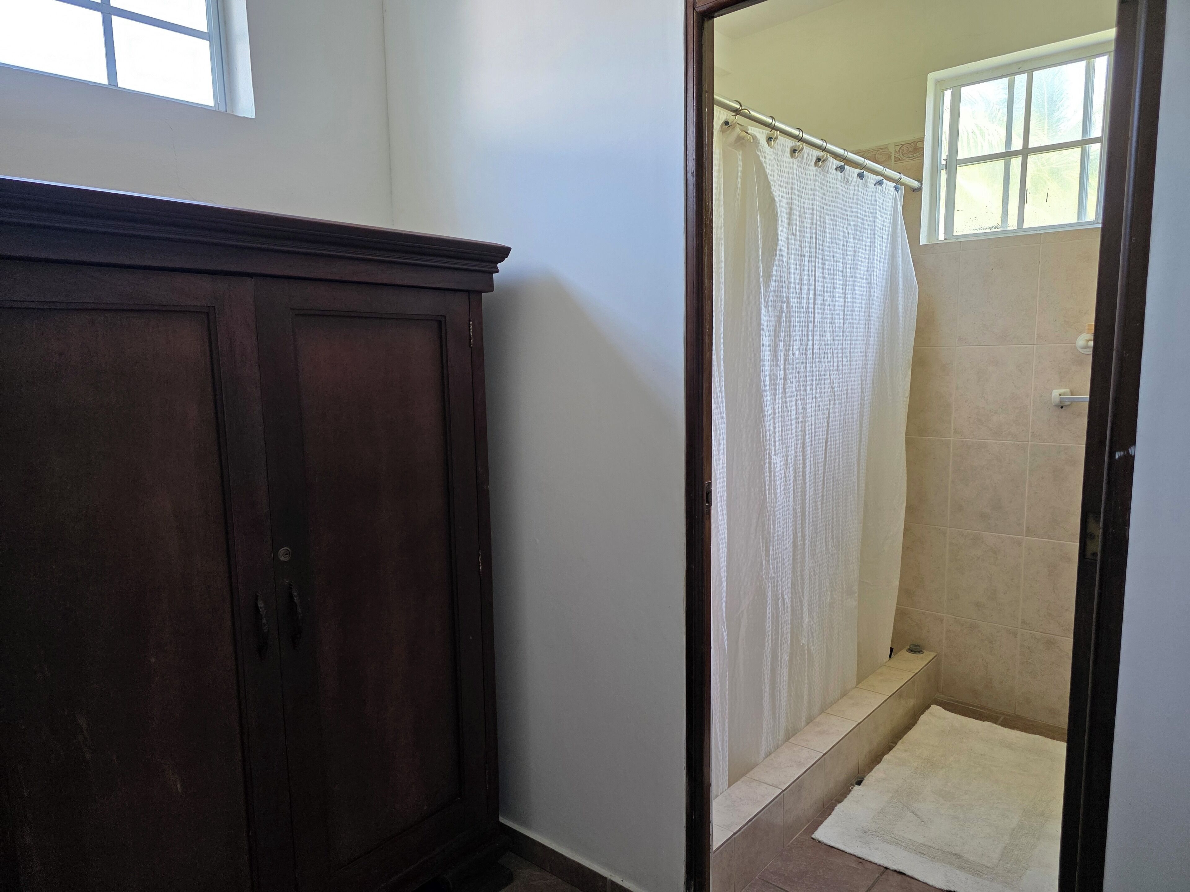 Shower, toilet paper