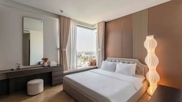 Deluxe appartement, 3 slaapkamers, uitzicht op de stad