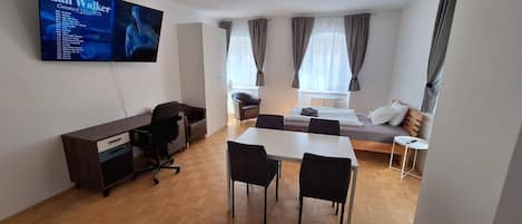 1 bedroom, iron/ironing board, internet, bed sheets