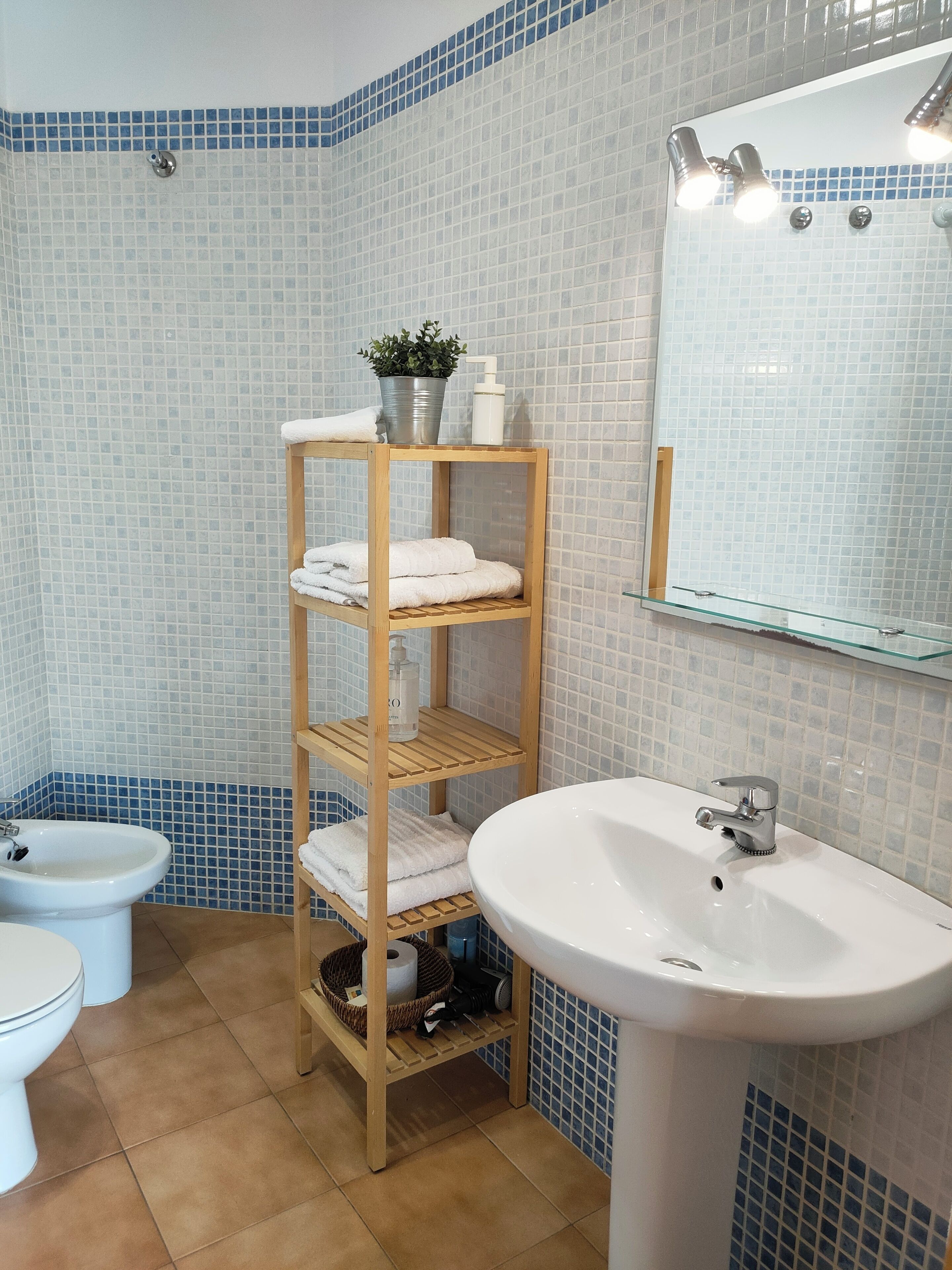 Towels, soap, toilet paper