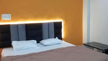 Duplex família, sacada, vista para a cidade