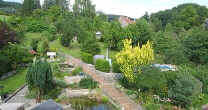Spacious apartment with terrace, garden, pool, wood-burning stove, sauna, Saxon Switzerland