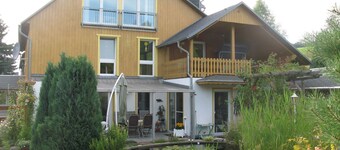 Spacious apartment with terrace, garden, pool, wood-burning stove, sauna, Saxon Switzerland
