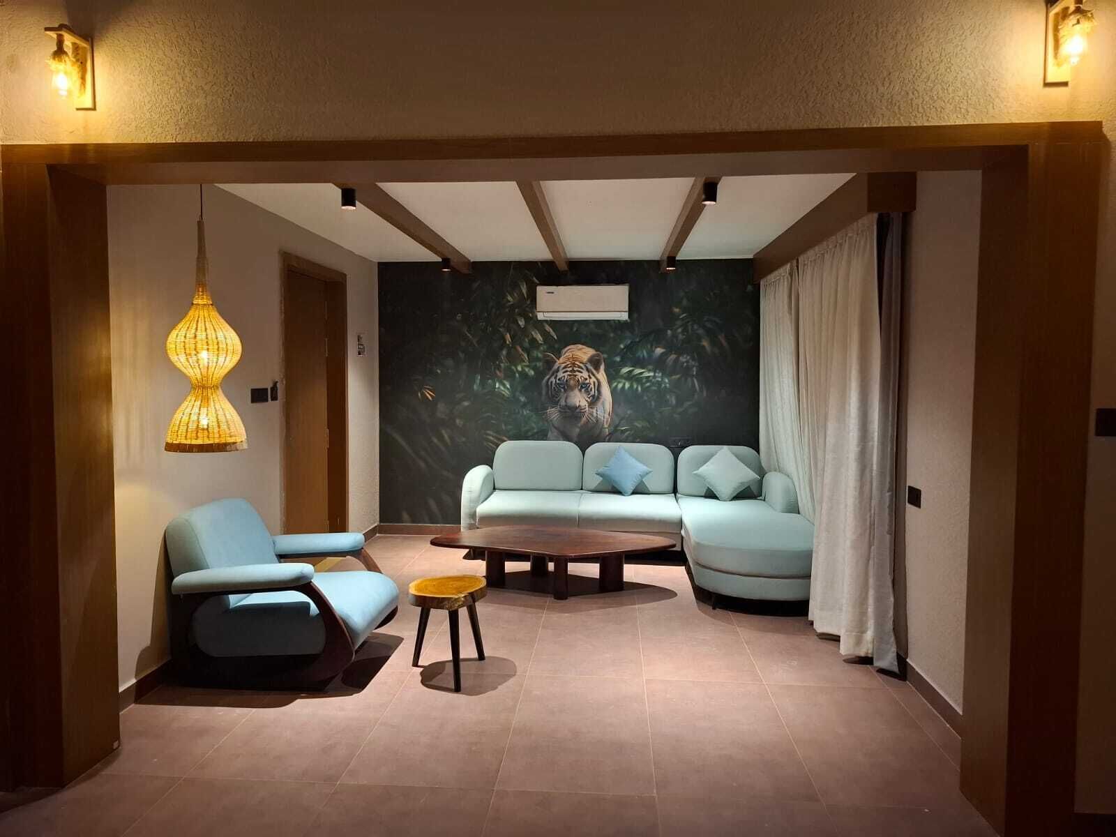 Superior-Doppelzimmer, Balkon, Flussblick | Wohnbereich