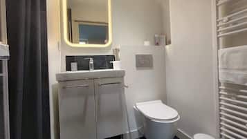 Ducha, secador de pelo y champú