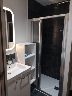 Shower, hair dryer, shampoo - 1 bedroom apartment historic center Bordeaux (Bordeaux)