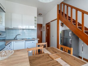 Fridge, microwave, oven, stovetop - Charming apartment, pets welcome - 4 guests (Biscarrosse Plage)