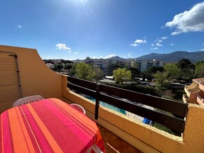 Outdoor dining - Apartment near beach with parking - 5 guests (Argelès-sur-Mer)