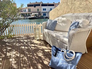 Terrace/patio - House in Port Grimaud with WiFi and private mooring, near the beach (Port Grimaud)