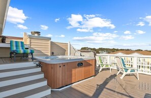 Terrace/patio - Beautiful Ocean Block home with fantastic views and a Hot Tub! (DEWEY BEACH)