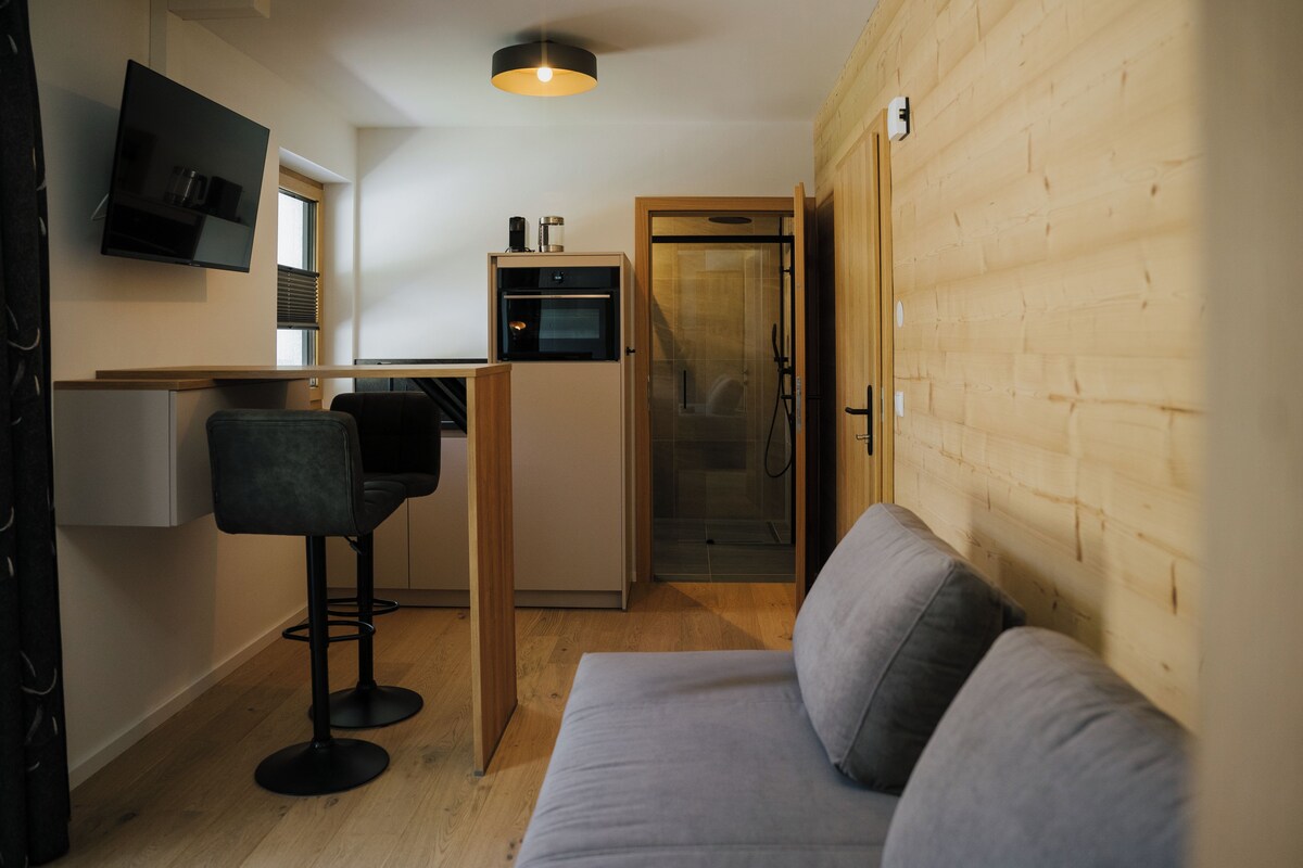 Luxury Studio Suite, Mountain View | Desk, laptop workspace, soundproofing, WiFi (free)