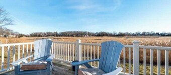 Elegant Coastal Retreat with Stunning Marsh Views and Private Beach-Sleeps 8.