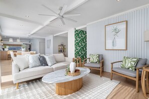 TV, fireplace - Coastal Waterfront Broadbeach Waters (Broadbeach Waters)