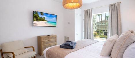 1 habitación, tabla de planchar con plancha, wifi y ropa de cama