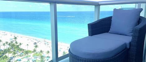 Sun-loungers, beach towels