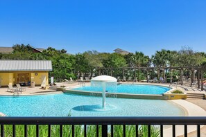 A heated pool - Beach Resort 210 - Scenic Gulf Drive! Massive Lagoon Pool! Step to the Beach! (Miramar Beach)