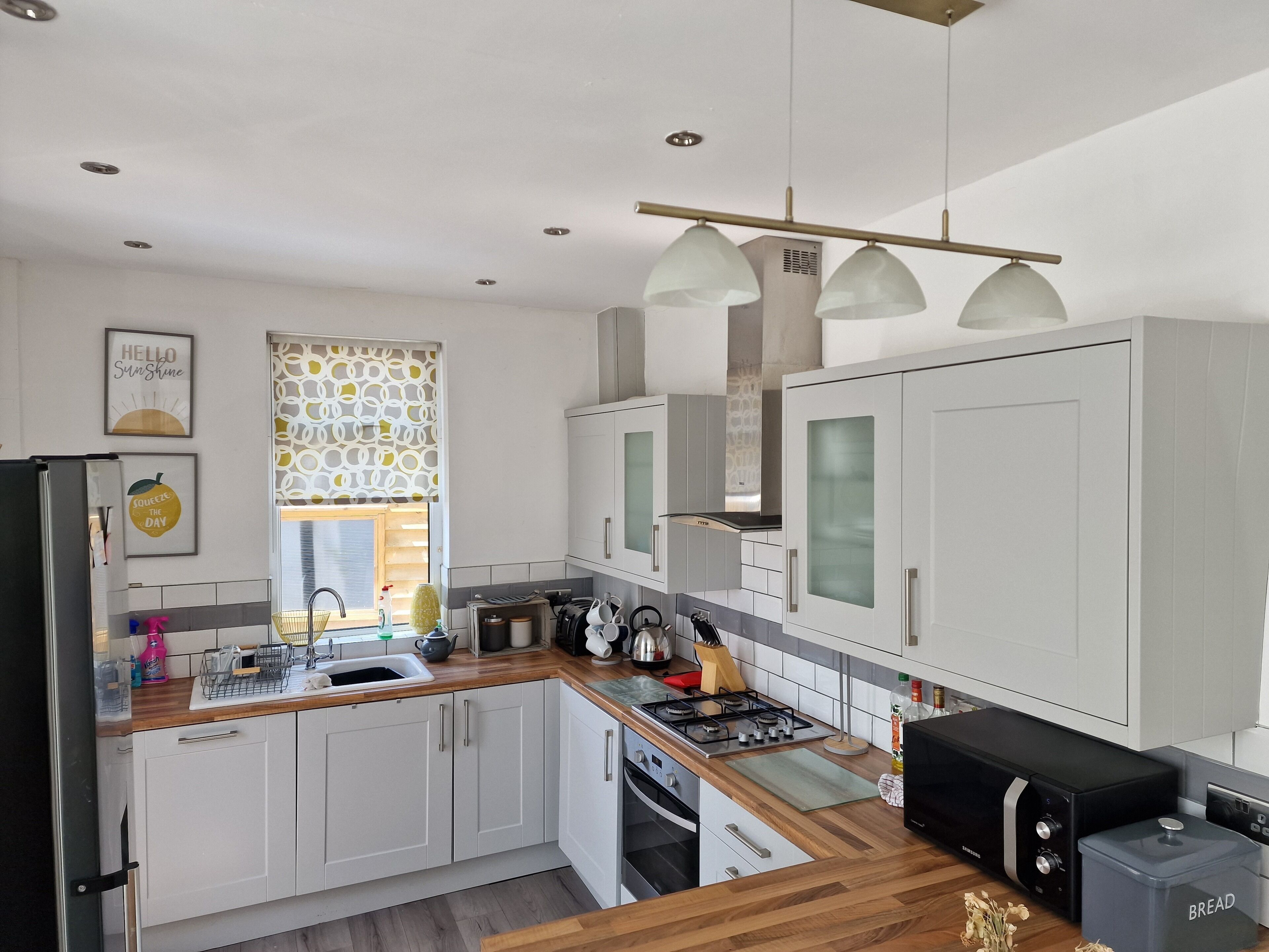 Microwave, oven, stovetop, dishwasher