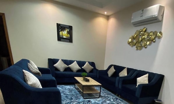 Suite, 2 Bedrooms | Living area | TV - The view serviced apartments (Khamis Mushait)