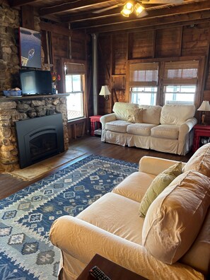 Living area - Lakefront 3-bedroom Maine Camp on Mousam Lake in Acton, Maine. (Acton)