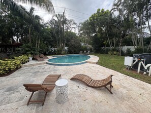 Outdoor pool, a heated pool