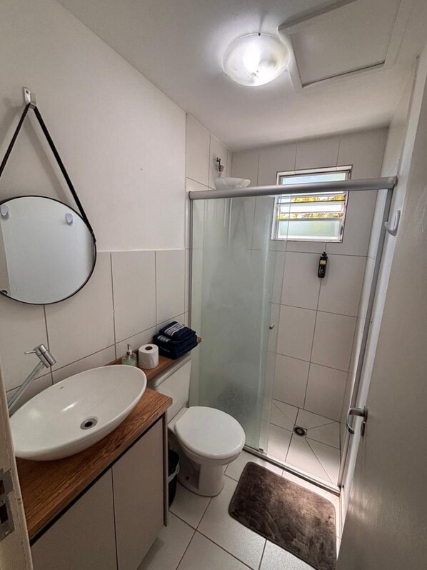 Towels, soap, toilet paper