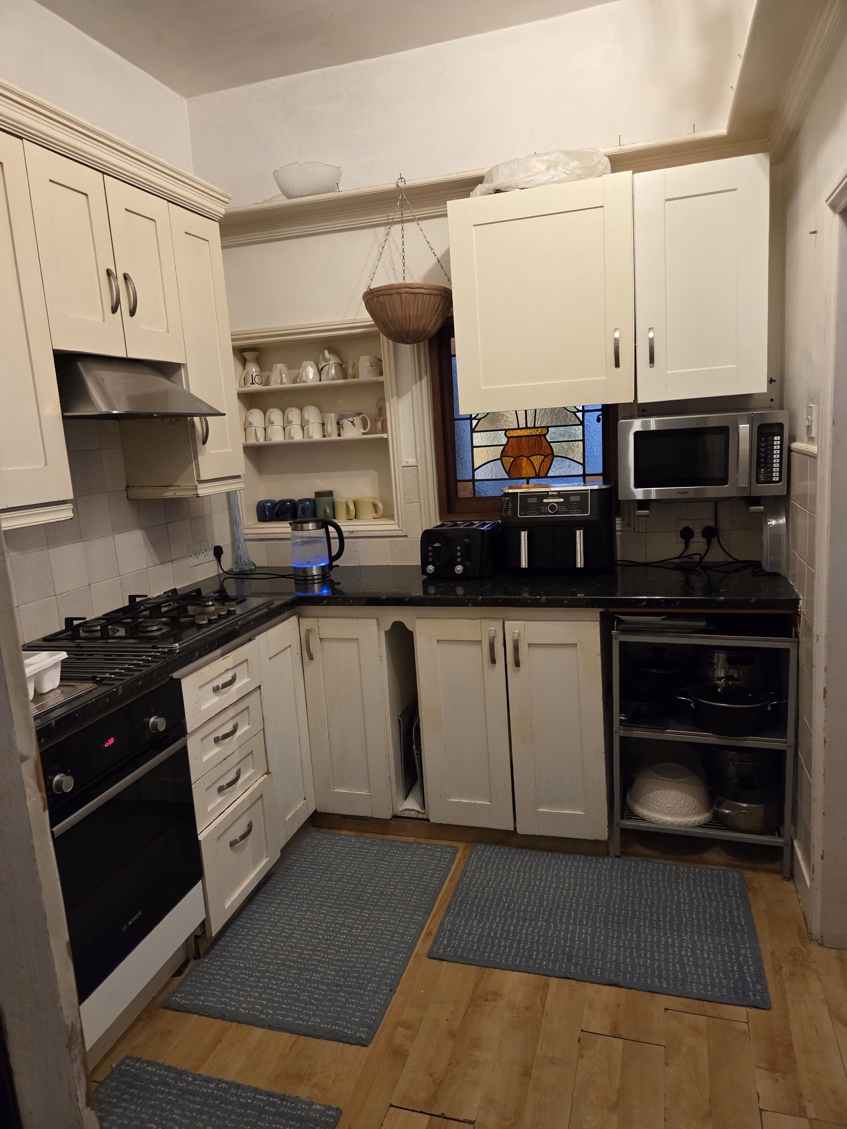 Microwave, oven, stovetop