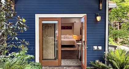 Secret garden cottage studio retreat in Seattle's beachside neighborhood.