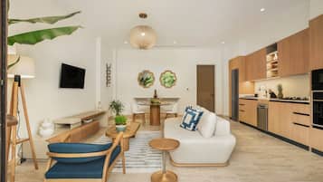 Luksus-loftsværelse - balkon - udsigt til have | Opholdsområde