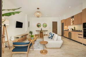 Luksus-loftsværelse - balkon - udsigt til have | Opholdsområde